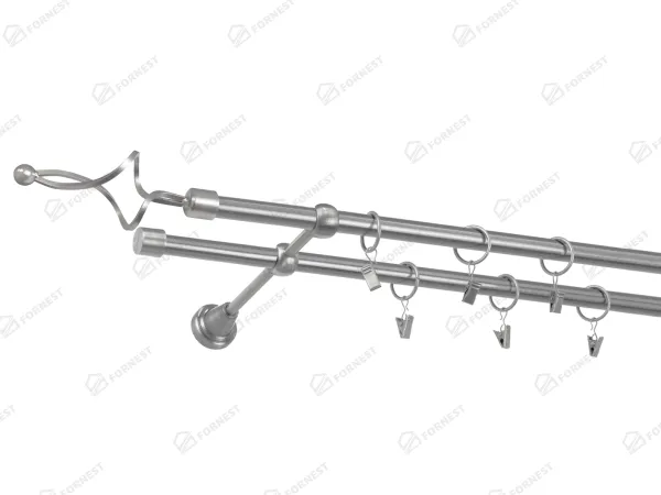 Garniža 16x16mm - 2rady - FALIST - satin