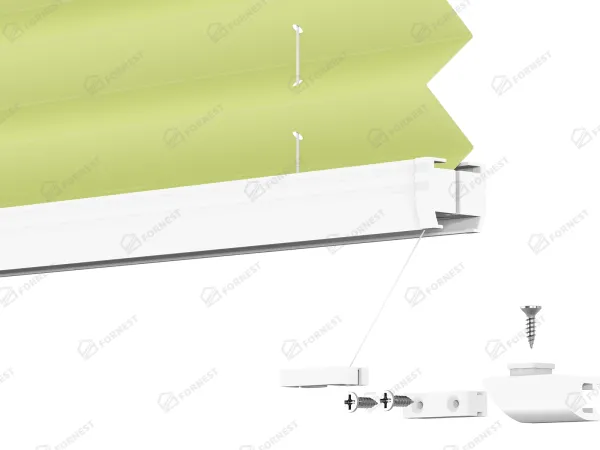 Plisé rolety LUX - látka Fresh lime 11193 - BLACKOUT (zatemňujúca) 9