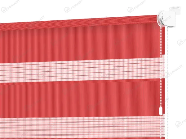 Roleta MINI - deň a noc - látka Bahama 1804 - červená