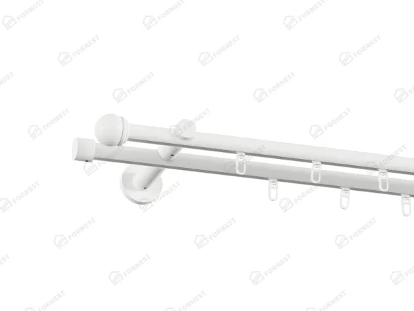 Garniža 19x19mm drážková tyč - 2rady - TODI MAX - biela