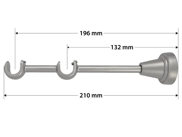 Garniža 16x16mm - 2rady - CYLINDER - satin 3