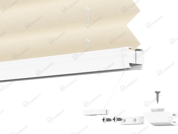 Plisé rolety LUX - látka Almond 11192 - BLACKOUT (zatemňujúca) 9