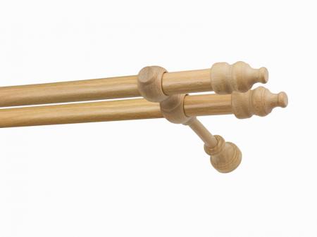 Garniža drevená 28x28mm dvojradová - BUK 1