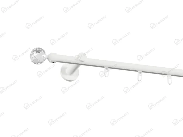 Garniža 19mm drážková tyč - 1rad - GUĽA CRYSTAL - biela