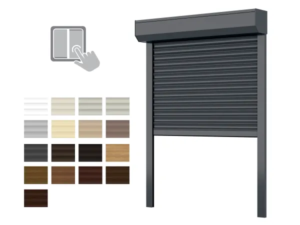 Hliníkové rolety BOX 165mm - výška do 2240 mm - MOTOR - VYPÍNAČ