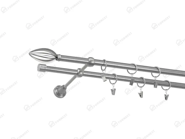 Garniža 16x16mm - 2rady - PANTEON - satin