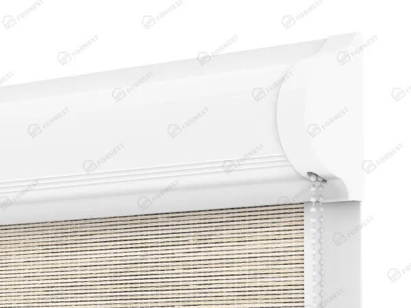 Roleta SWING LITE - deň a noc - látka Maurícius 69 - béžová (čierny dekor) 3