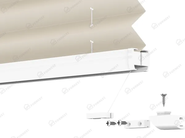 Plisé rolety LUX - látka Crafted linen 11064 - PEARL 9