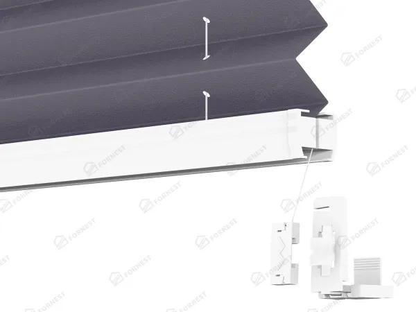 Plisé rolety LUX - látka Starless night 11187 - BLACKOUT (zatemňujúca) 5