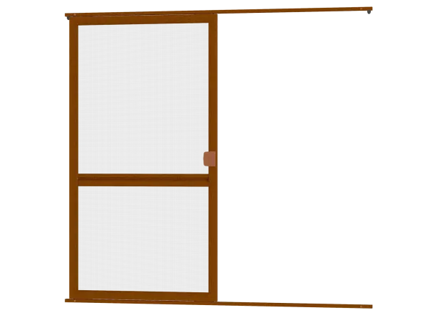 Sieťky na DVERE- posuvné - DUB ZLATÝ drevoimitácia - s priečkou