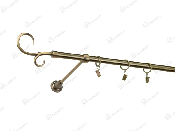 Garniža 16mm - 1rad - HÁK DVOJITÝ - antik