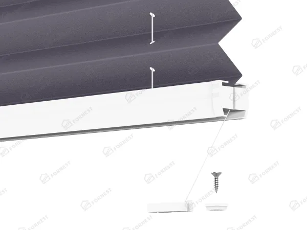 Plisé rolety LUX - látka Starless night 11187 - BLACKOUT (zatemňujúca) 7