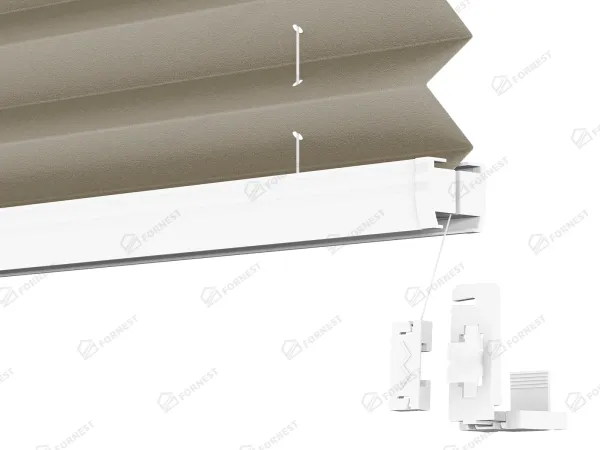 Plisé rolety LUX - látka Black coffee 11065 - PEARL 5