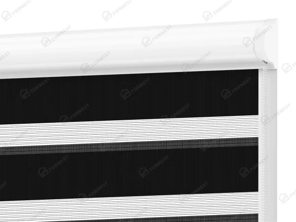 Roleta SWING - deň a noc - látka Zakynthos 10 - čierna