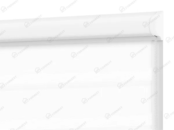 Roleta SWING LITE - deň a noc - látka Zakynthos 01 - biela