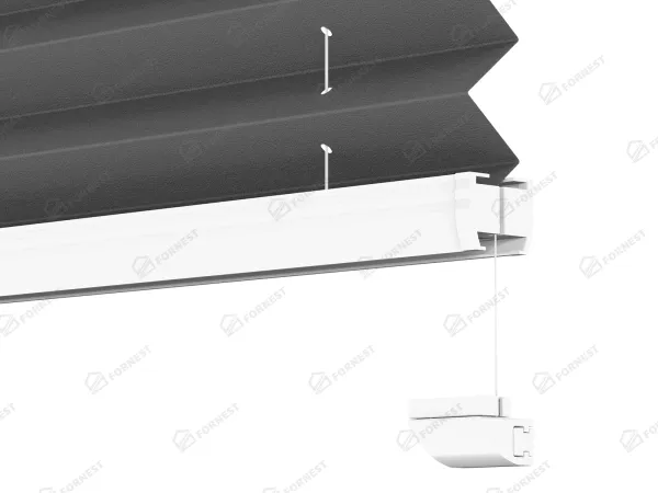 Plisé rolety LUX - látka Asphalt 11196 - BLACKOUT (zatemňujúca) 8