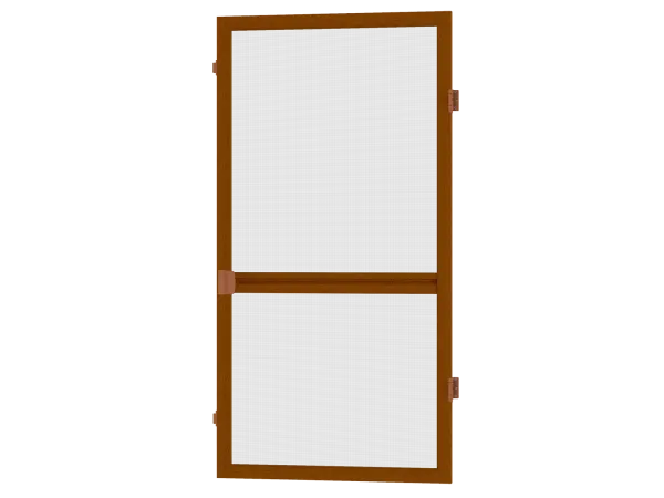 Sieťky na DVERE - pántové - DUB ZLATÝ drevoimitácia - s priečkou