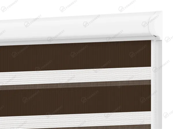 Roleta SWING LITE - deň a noc - látka Miami 1307 - tmavo hnedá