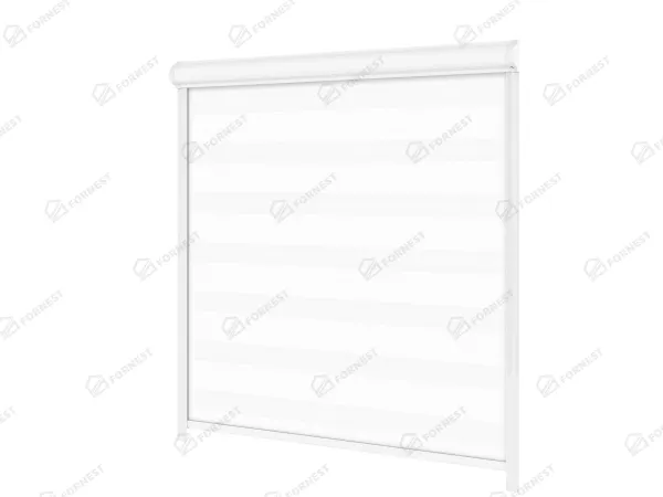 Roleta SWING LITE - deň a noc - látka Zakynthos 01 - biela 2