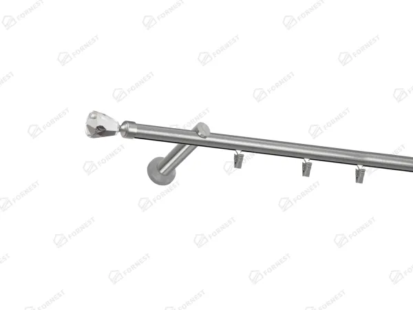 Garniža 19mm - drážková tyč - 1rad - CRYSTAL CONE - satin