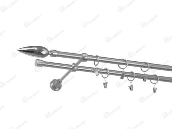 Garniža 16x16mm - 2rady - LINEA - satin