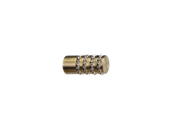 Koncovka 16 mm CYLINDER CRYSTAL - antik