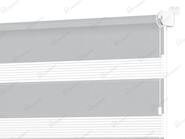 Roleta MINI - deň a noc - látka Zakynthos 12 - sivá