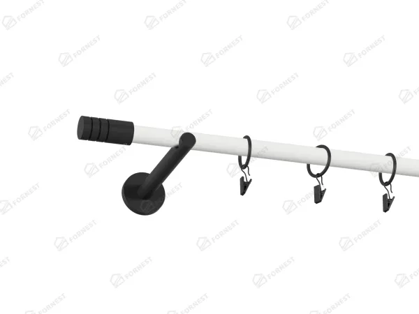 Garniža 19mm obyčajná tyč - 1rad - TECHNO - bielo čierna