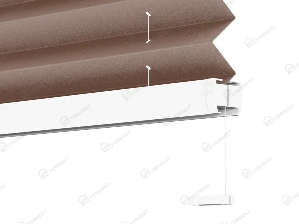 Plisé rolety LUX - látka Woody brown 11056 - PEARL 6