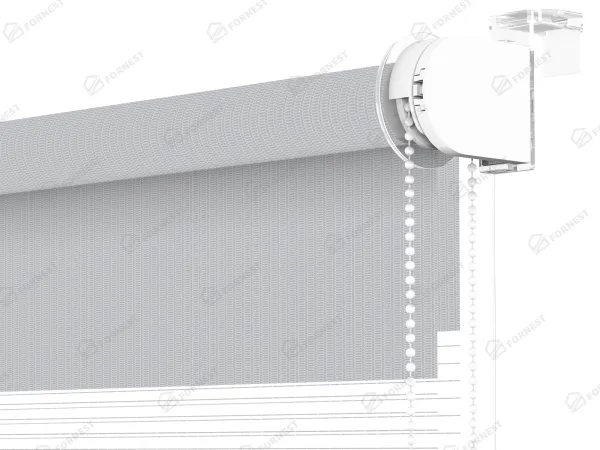 Roleta MINI - deň a noc - látka Zakynthos 12 - sivá 3