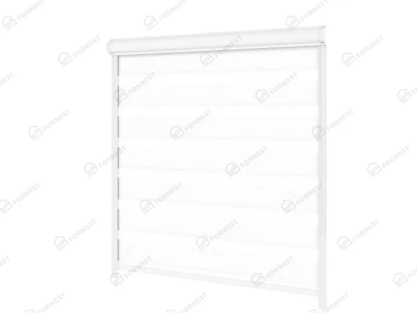 Roleta SWING LITE - deň a noc - látka Zakynthos 01 - biela 1