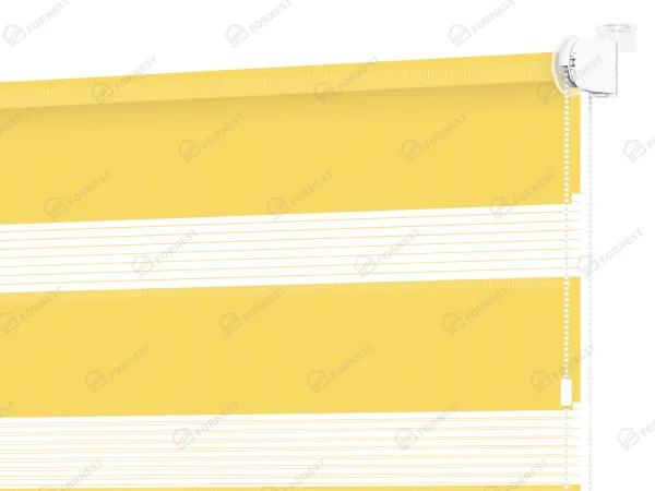 Roleta MINI - deň a noc - látka Zakynthos 15 - žltá