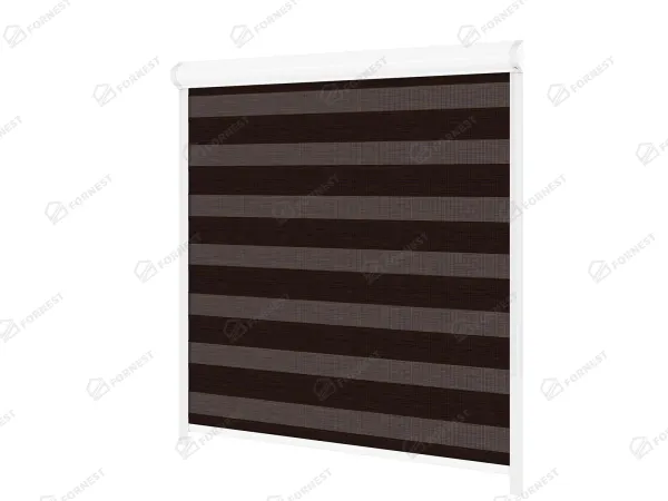 Roleta SWING - deň a noc - látka Maurícius 66 - tmavo hnedá (wenge) 2