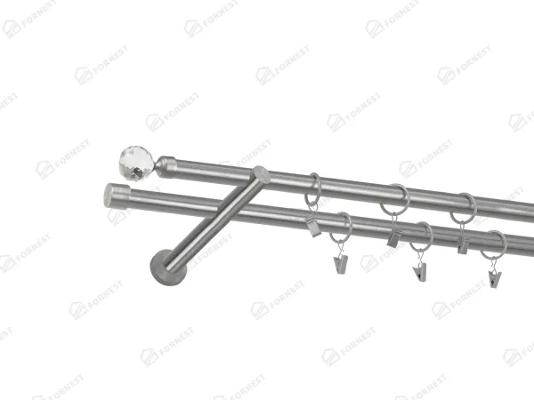 Garniža 19x19mm - 2rady - GUĽA CRYSTAL - satin