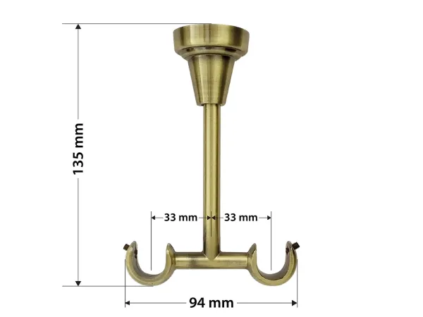 Garniža 16x16mm - 2rady - MODERN - antik 5