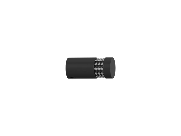 Koncovka 19 mm CYLINDER CRYSTAL - čierna