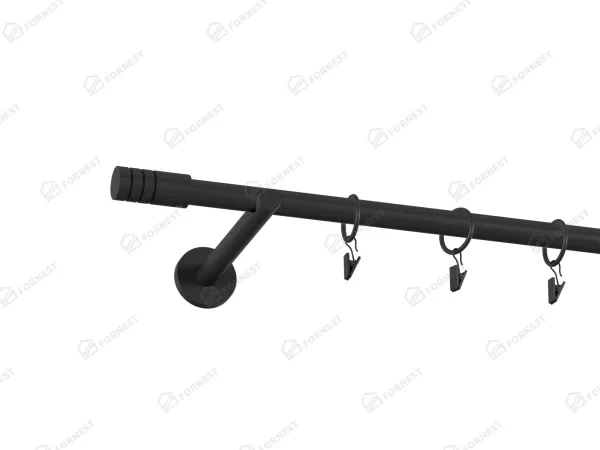 Garniža 19mm obyčajná tyč - 1rad - TECHNO - čierna