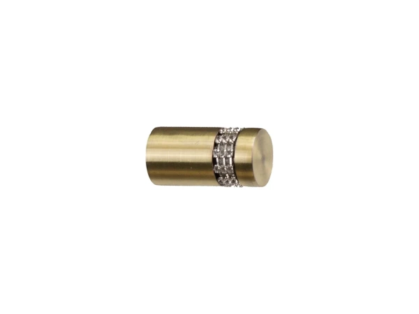 Koncovka 19 mm CYLINDER CRYSTAL - antik