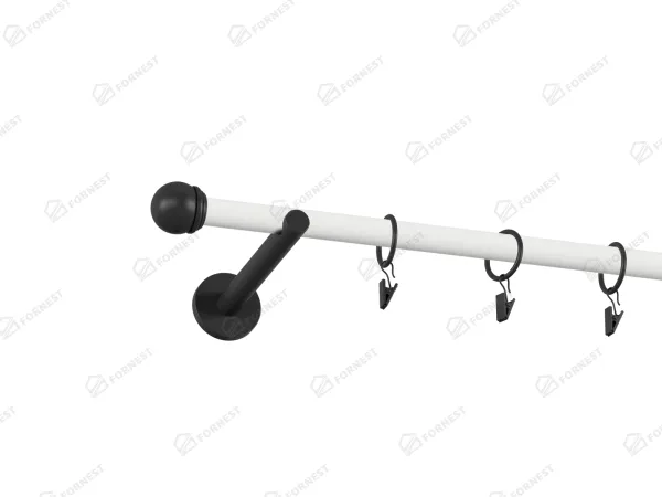 Garniža 19mm obyčajná tyč - 1rad - TODI MAX - bielo čierna