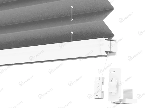 Plisé rolety LUX - látka Asphalt 11066 - PEARL 5