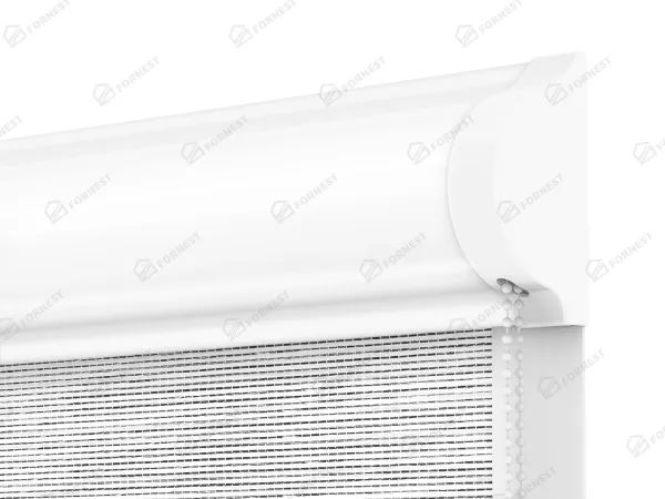 Roleta SWING - deň a noc - látka Maurícius 67 - sivo biela 3