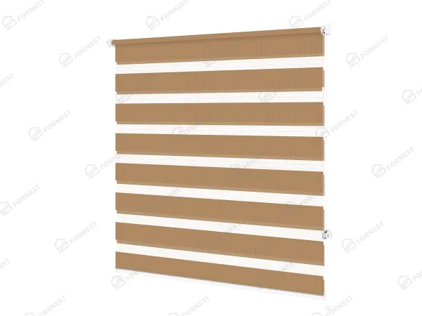 Roleta MINI - deň a noc - látka Miami 1305 - mliečna čokoláda 1