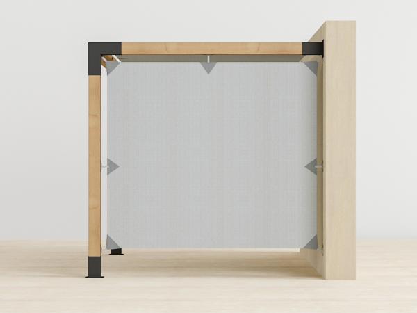 Pergola VEGAS - o stenu - 1 sekčná 2