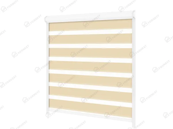 Roleta SWING - deň a noc - látka Miami 1303 - biela káva 1