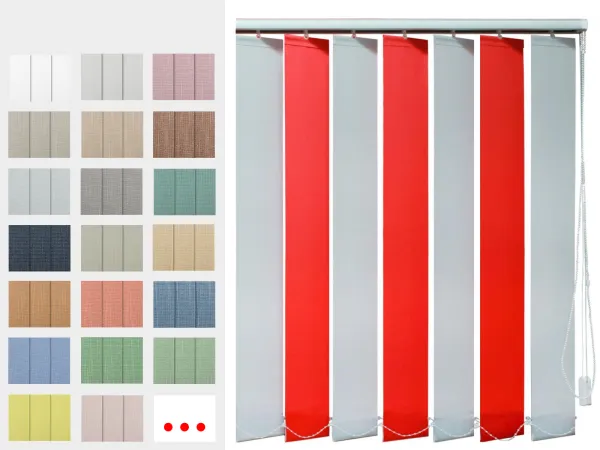 Dvojfarebné vertikálne žalúzie - látka ITACA