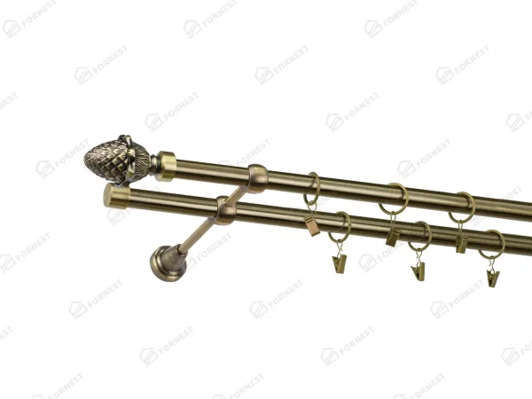 Garniža 19x19mm - 2rady - ŽALUĎ - antik