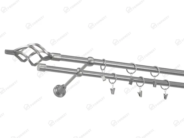 Garniža 16x16mm - 2rady - GUĽA AZUR - satin