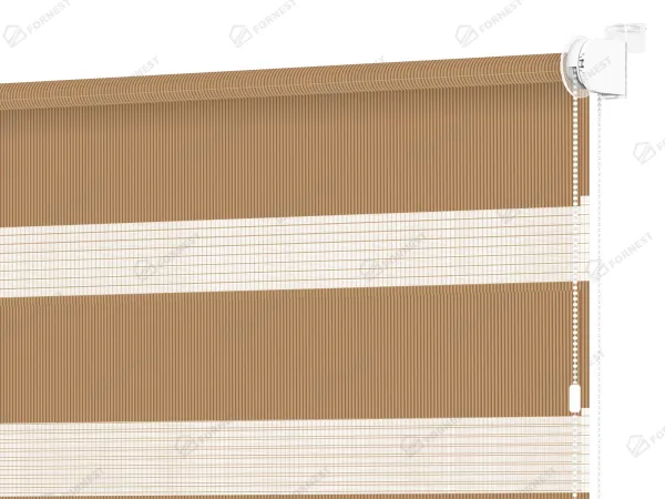 Roleta MINI - deň a noc - látka Miami 1305 - mliečna čokoláda