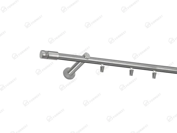 Garniža 19mm - drážková tyč - 1rad - CYLINDER CRYSTAL - satin