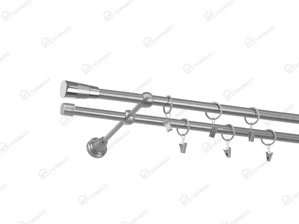 Garniža 16x16mm - 2rady - VOLEO - satin